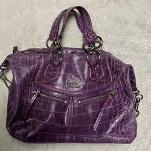 Coach Audrey Croc Embossed Handbag